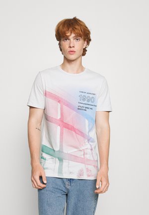 JCORIDGE TEE CREW NECK - T-shirt con stampa - glacier gray