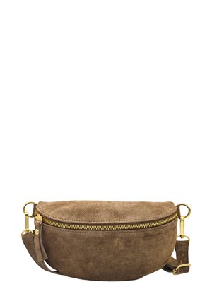 DEMI LUNE MINI BANANE - Sac bandoulière - nubuck taupe