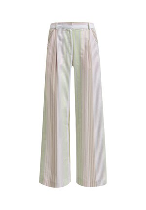 Smith&Soul, SMITH&SOUL HOSE WIDE LEG MIT MULTICOLOR-STREIFEN - Trousers - spring green