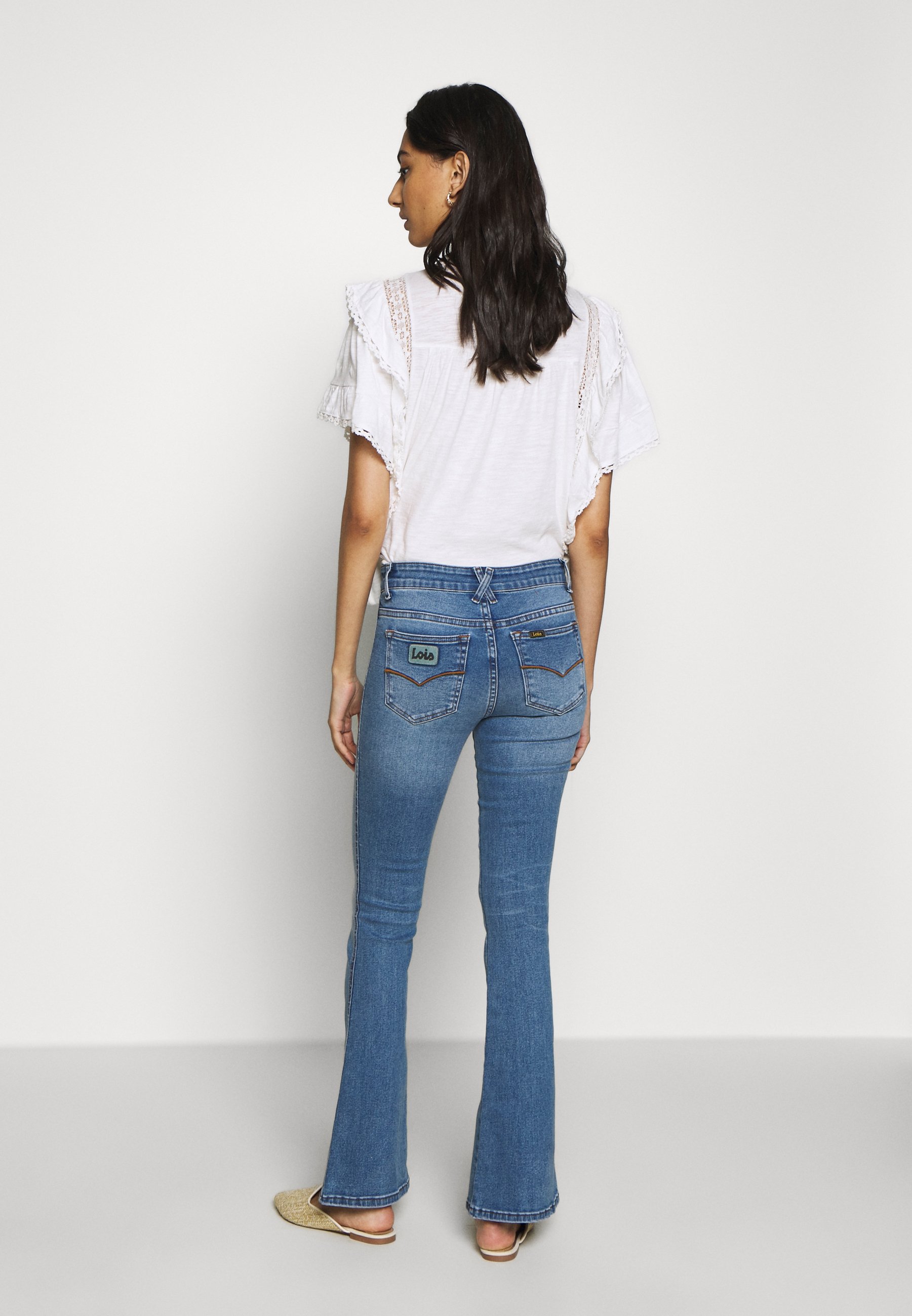 LOIS Jeans YOKO Flared jeans stone denim Zalando.no LOIS Jeans YOKO - Flared jeans - stone denim