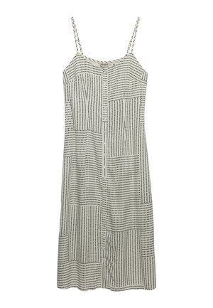 Superdry & Co, SUPERDRY PRINT BUTTON DOWN CAMI MIDI DRESS.. - Blousejurk - off white dot invert row print