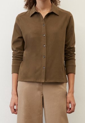 Langærmet T-shirt - brown