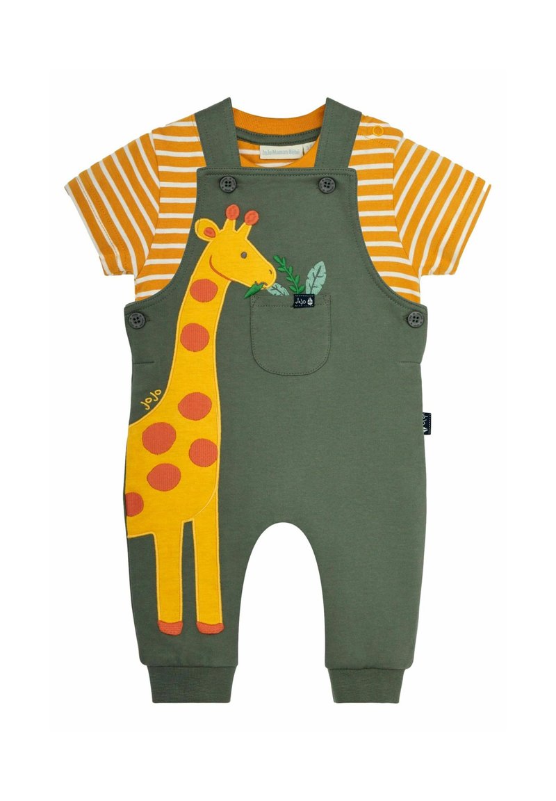 JoJo Maman Bébé 2-PIECE LION APPLIQUE  SET  - REGULAR FIT - Overall /Buksedragter - khaki green