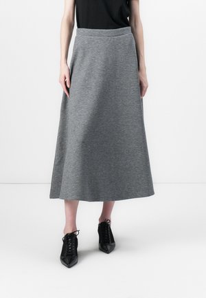 VILA VIREFLECT WIDE MIDI - A-Linien-Rock - medium grey melange
