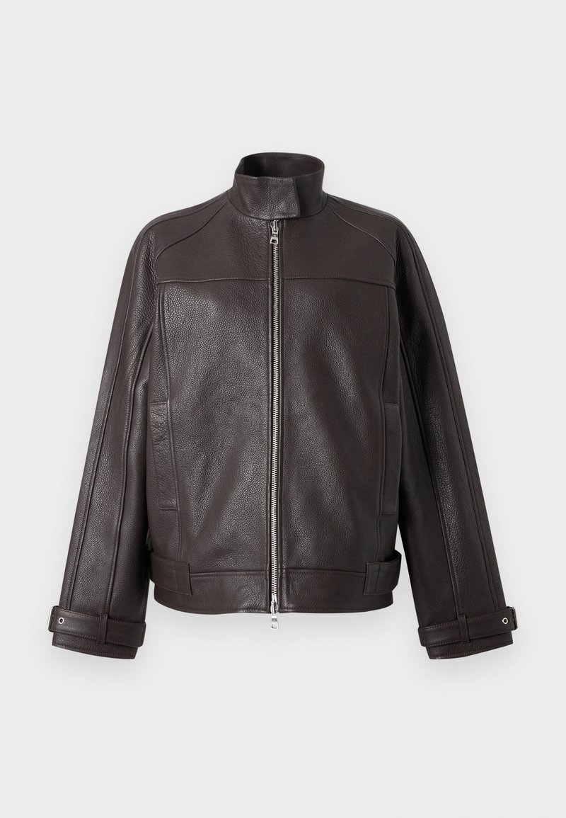 Won Hundred LINEA JACKET - Leather jacket - coffee bean/brown - Zalando ...