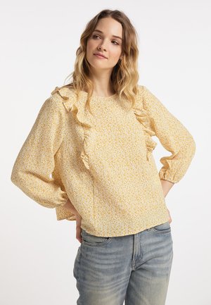 DreiMaster, DREIMASTER BLUSENSHIRT - Bluse - senfgelb wollweiss