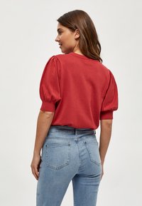 Minus MILIVA KNIT TEE - Jednoduché tričko - berry red