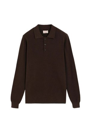 Scalpers, SCALPERS SCGARIBALDI LS POLO TRICOT - Camiseta de manga larga - brown