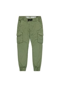 TWILL JOGGER - Hlačami s stranskimi žepi - vintage green