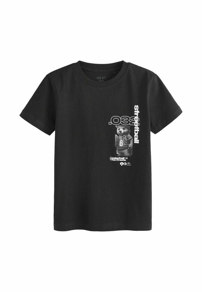 Next SHORT SLEEVE GRAPHIC STANDARD - Apdrukāts T-krekls - black basketball bear