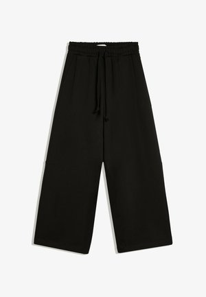 Bershka, BONDED WIDE LEG - TRACKSUIT BOTTOMS - Træningsbukser - black