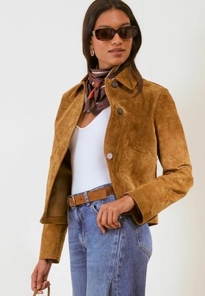 Friends Like These, Leather jacket - chestnut brown