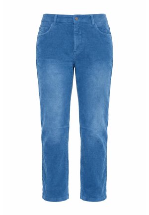 LAURASØN, ENZYME-WASHED STRETCH FIT CORDUROY PANTS - Bukser - denim blue