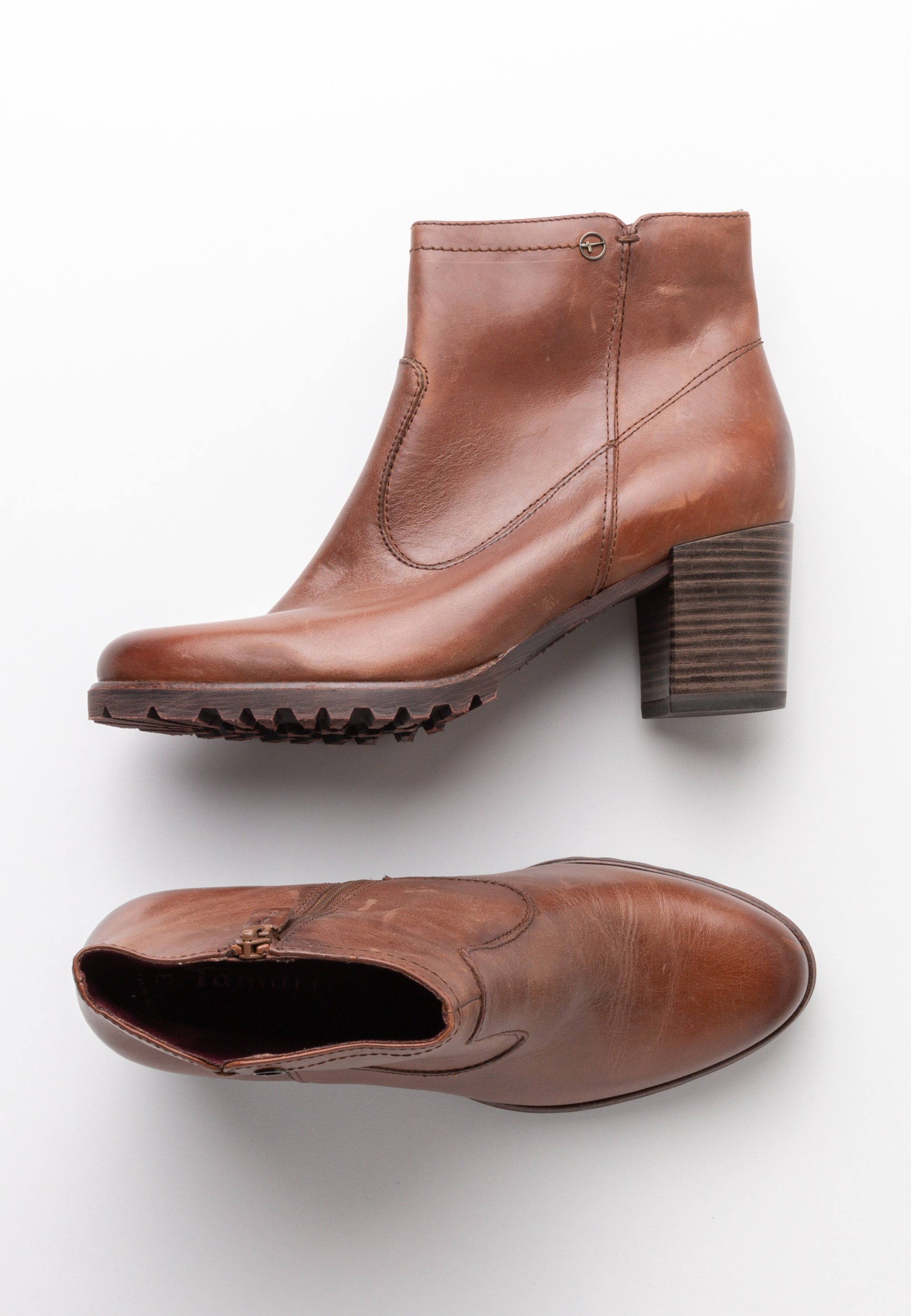 Marcel Ostertag x Tamaris Cowboy/biker ankle boot brown (Pre