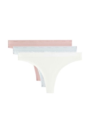 3 COTTON BLEND LOGO - Thong - pink