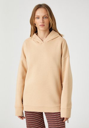 LONG SLEEVE - Kapuzenpullover - beige