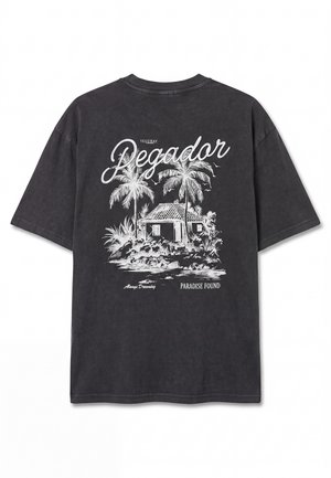 Pegador, OIA HEAVY OVERSIZED TEE - T-shirt imprimé - vintage black