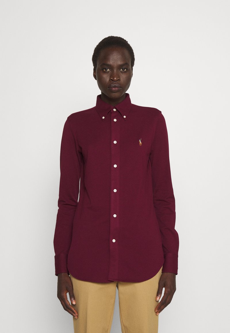 Polo Ralph Lauren HEIDI LONG SLEEVE - Blusa com botões - monarch red