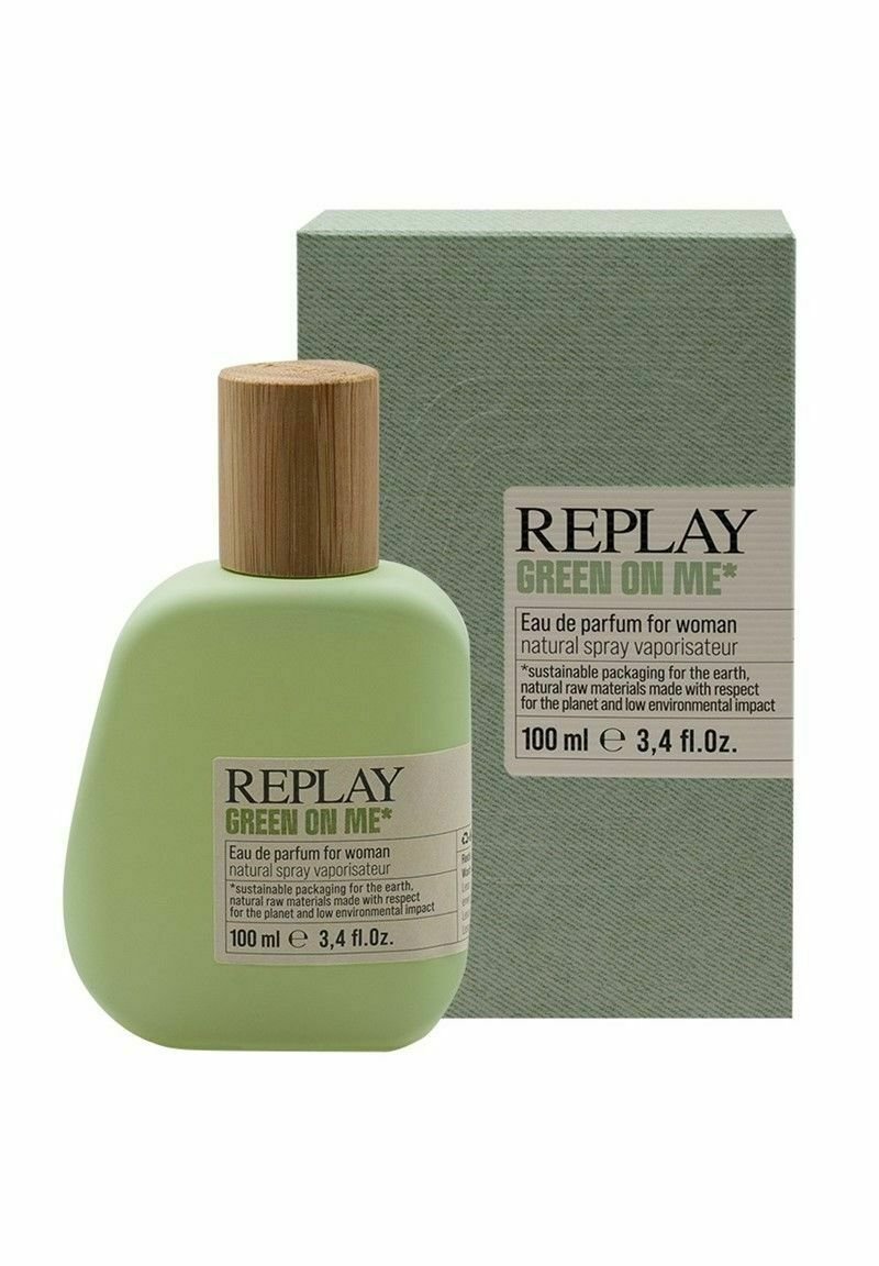 Replay Fragrances - GIFTSET REPLAY ON ME WOMAN EDP 100ML + POCHETTE - Eau de parfum - green, Förstora