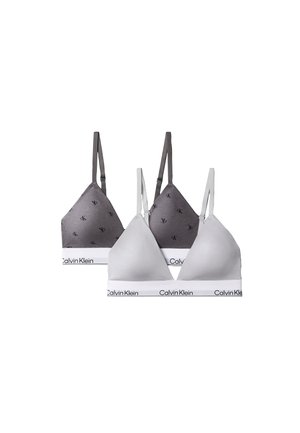 Calvin Klein Underwear, LINED TRIANGLE ICON 2 PACK - Kolmnurklõikega rinnahoidja - diamond logo tornado/harbor mist