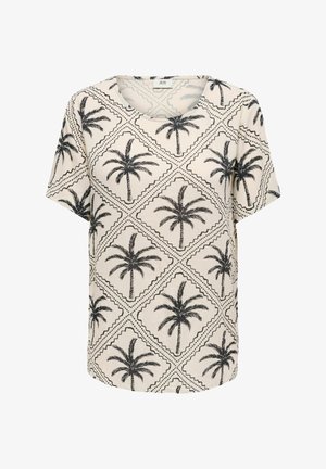 JDY, TOP JDYGABY TOP - T-shirt imprimé - sandshell