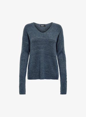 ONLY ONLCAMILLA V NECK - Pulóver - vintage indigo