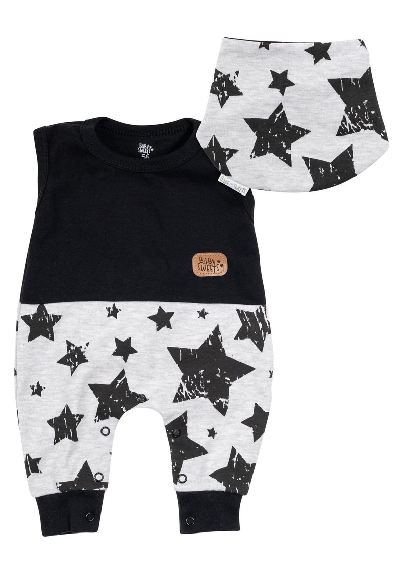 Kinder Jumpsuits & Playsuits | Baby Sweets SET + HALSTUCH LIEBLINGSSTÜCKE STERNE Jumpsuit schwarz grau/schwarz - LL76163 Kinder Jumpsuits & Playsuits | Baby Sweets SET + HALSTUCH LIEBLINGSSTÜCKE STERNE Jumpsuit schwarz grau/schwarz - LL76163