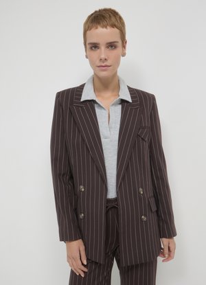 Calliope DOPPIOPETTO GESSATA - Blazer - var cioccolato scuro