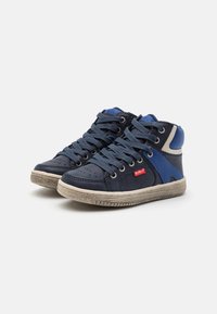 Kickers LOWELL - - Höga sneakers - bleu/blanc/marine