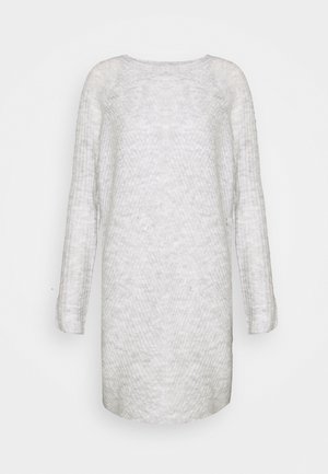 Gebreide jurk - mottled light grey
