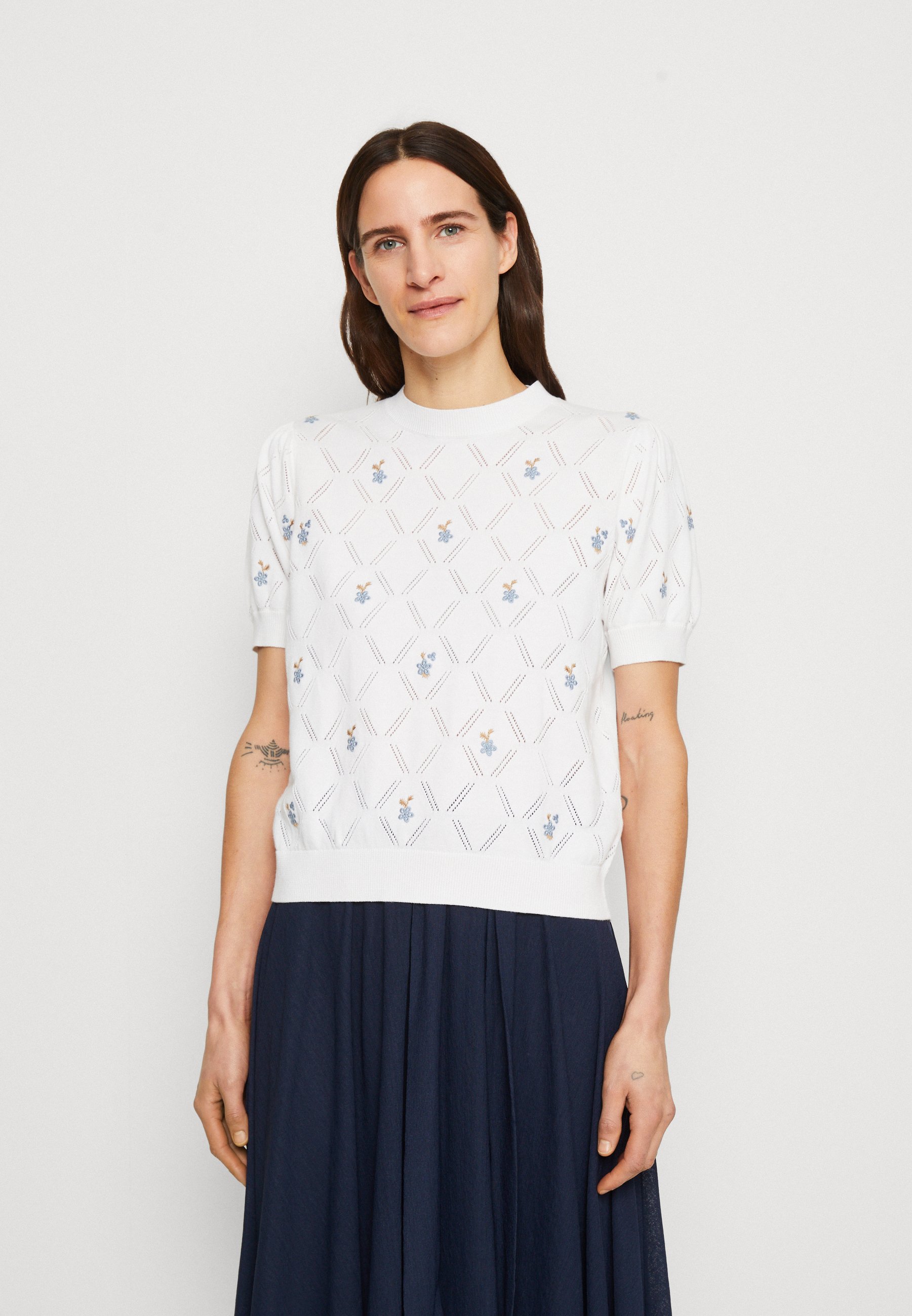 ESPRIT 053cc1k327 T-Shirt, 110/bianco spento, XXS Donna