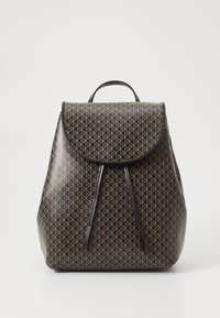 EMBLEM FLAP BACKPACK - Rucksack - black aop
