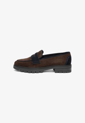 ara, SLIPPER CAMBRIDGE BRAUN BLAU - Slipper - caffee blau
