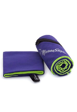 Strandtuch - lila   grüner rand