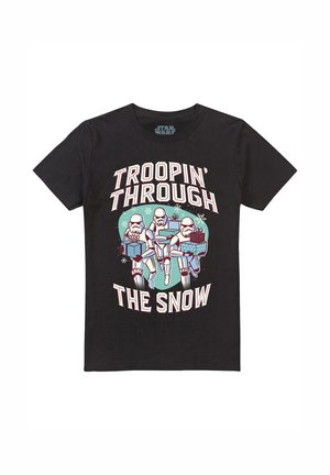 STAR WARS RETRO TROOPIN THROUGH THE SNOW - Print T-shirt - black