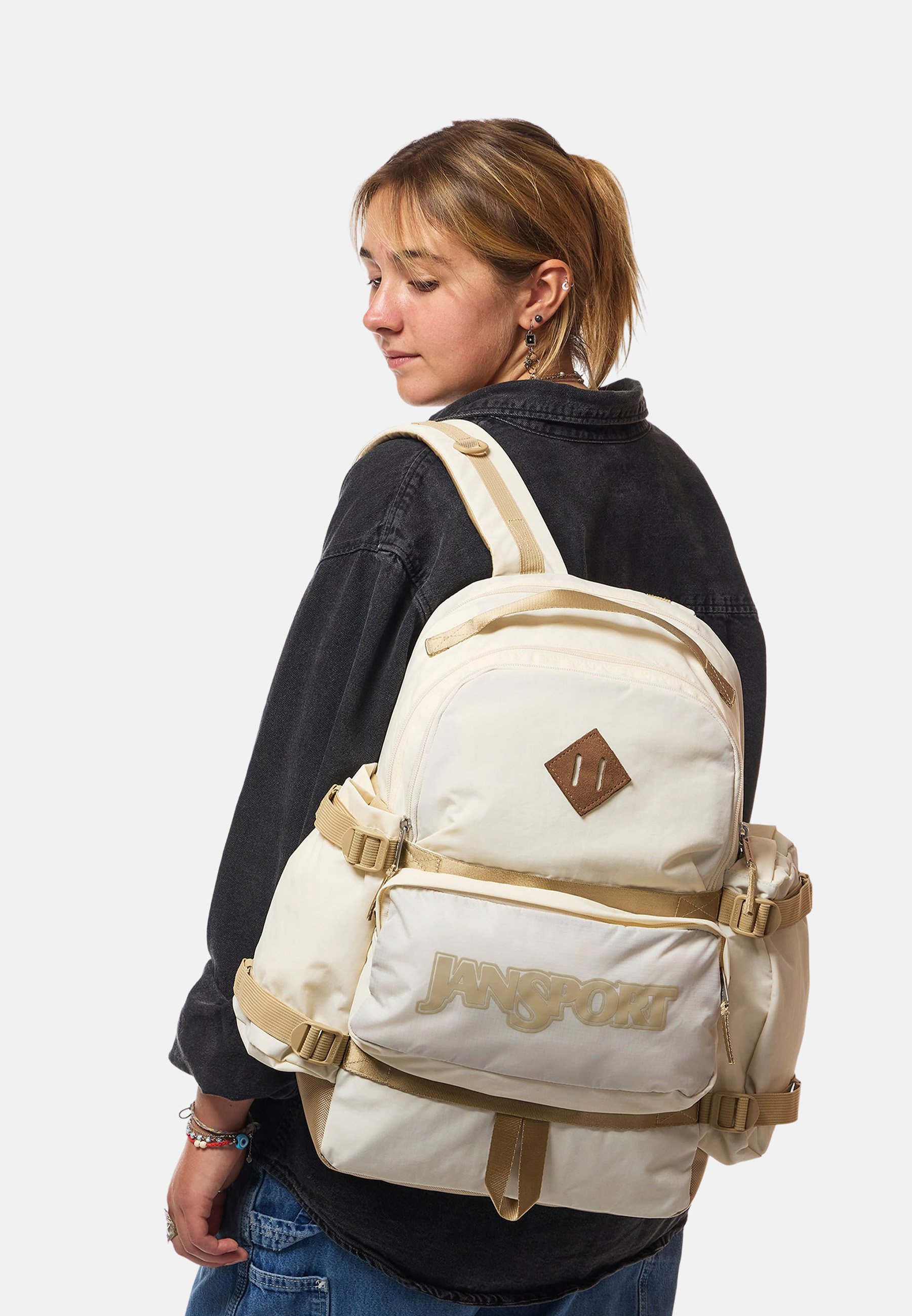 beige jansport backpack Small Seattle Pack The Cool Student defines XL capacity Tan jansport backpack - Gem
