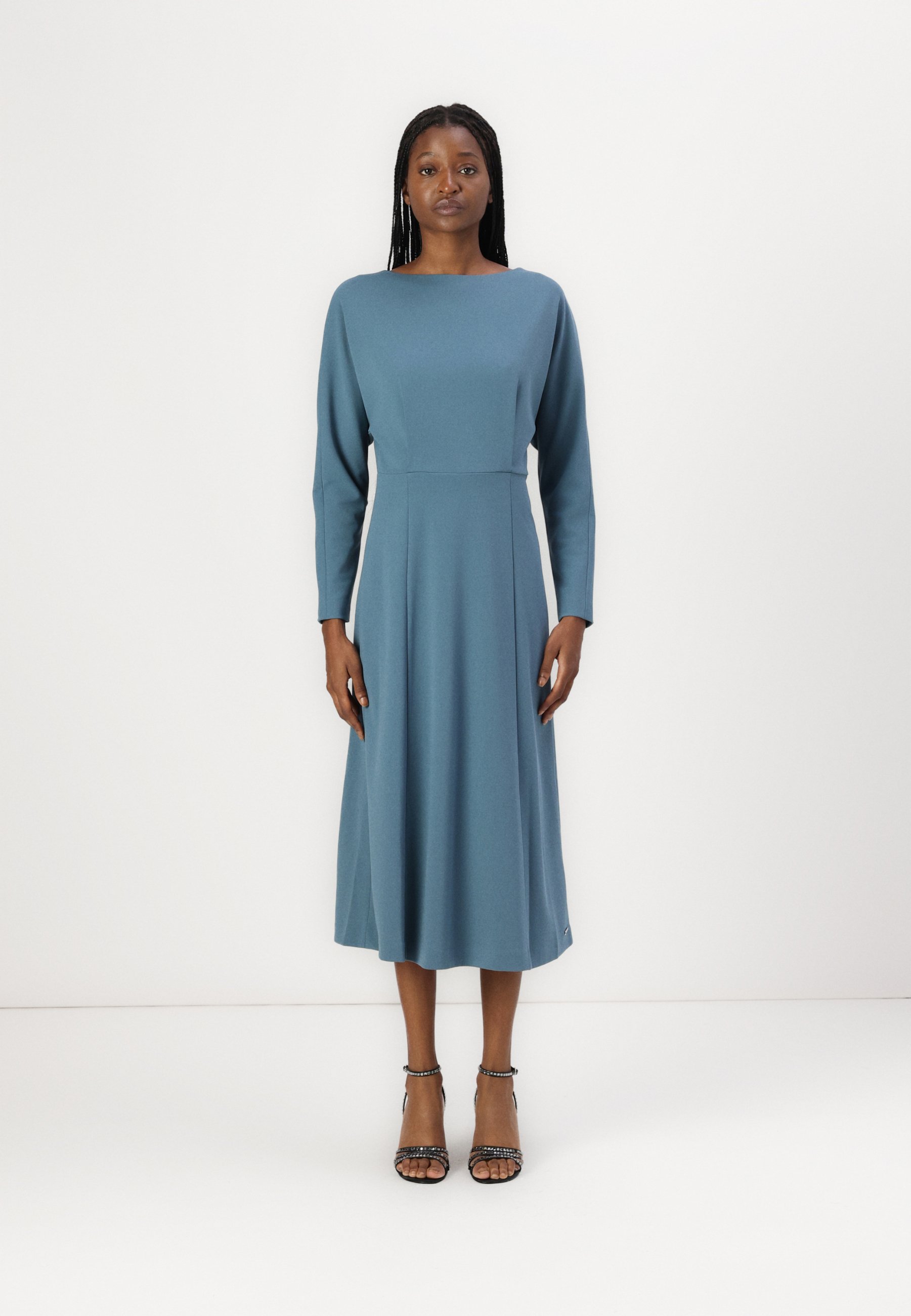 Calvin Klein MIDI DRESS - Cocktail dress / Party dress - tapestry/blue-grey  - Zalando
