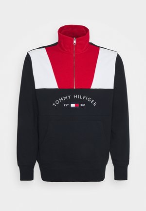 COLOR BLOCK MOCK NECK - Sweatshirt - red / multi