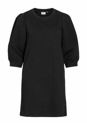 VILA, SWEATSHIRT DRESS VIVERA SHORT - Robe survêtement - black