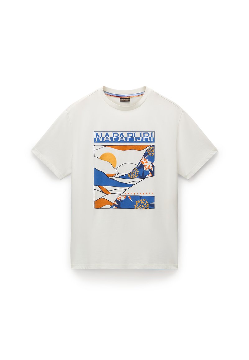 Napapijri T-shirt print crème Napapijri T-shirt print crème
