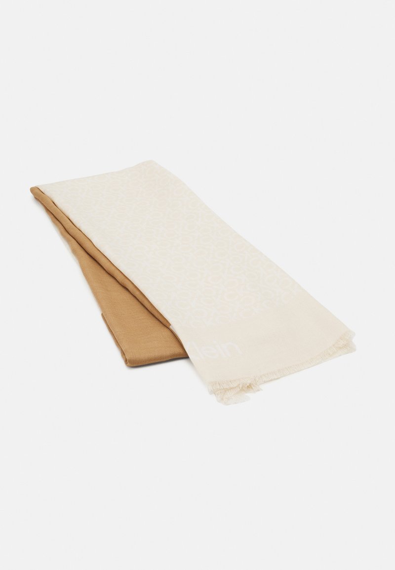 Calvin Klein SEASONAL SCARF Scarf ecru/safari/offwhite Zalando.co.uk