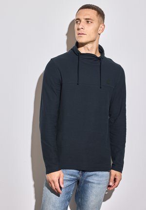 FUNNELNECK STRUKTUR - Langarmshirt - blau