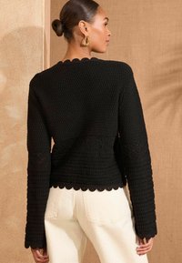 Love & Roses REGULAR FIT SCALLOP FRONT  - Kardigan - black