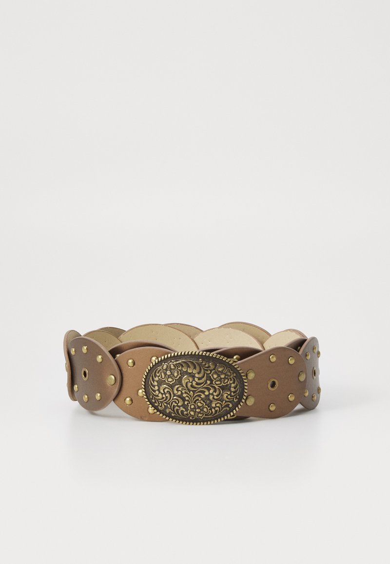 ONLY ONLGLADIATOR STUDDED WAIST BELT - Midjebelte - copper colour/antique gold-coloured
