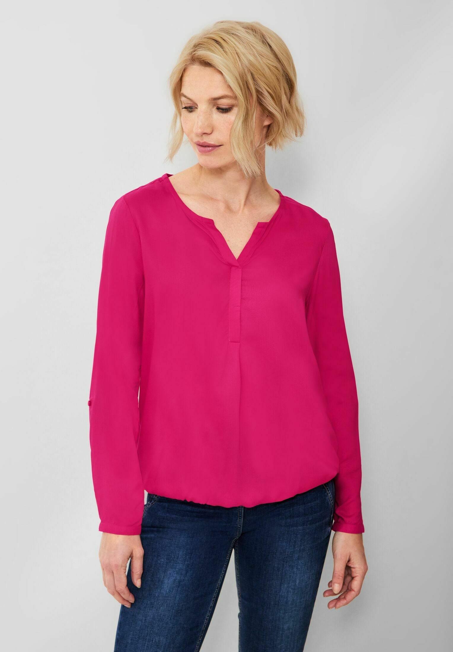 Haut Femme CECIL - Manches Longues Bordeaux - Taille M/42 - Occasion Très Bon État