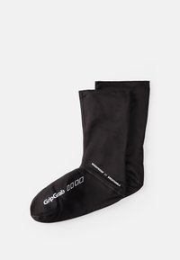 Sobres de ciclismo negros, a prueba de viento y transpirables, con una textura suave. Presentan el logotipo de GripGrab en blanco a lo largo del lateral.
