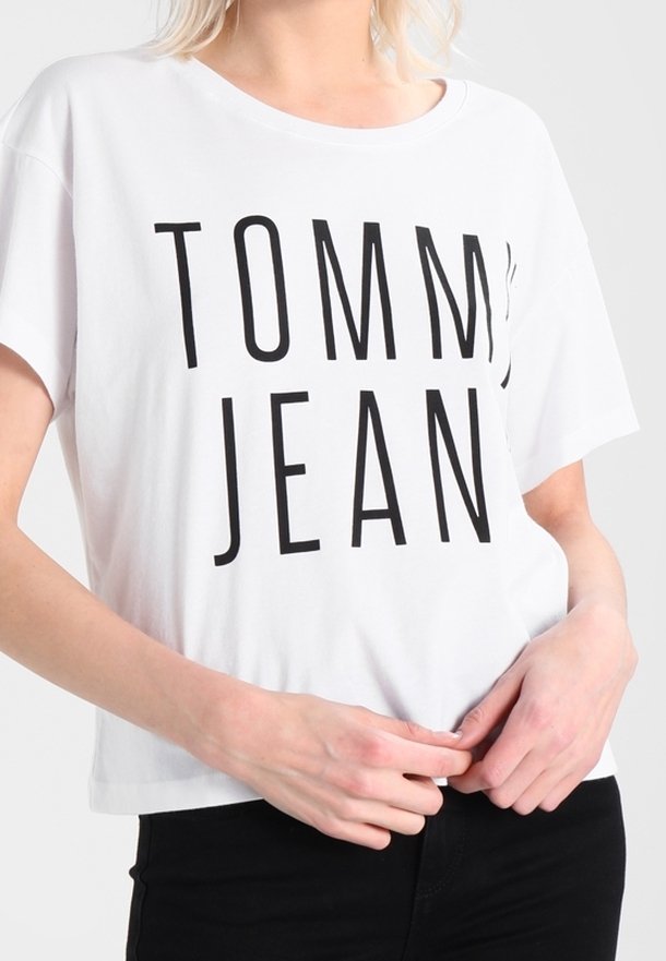 Tommy Jeans T-shirt med print - white