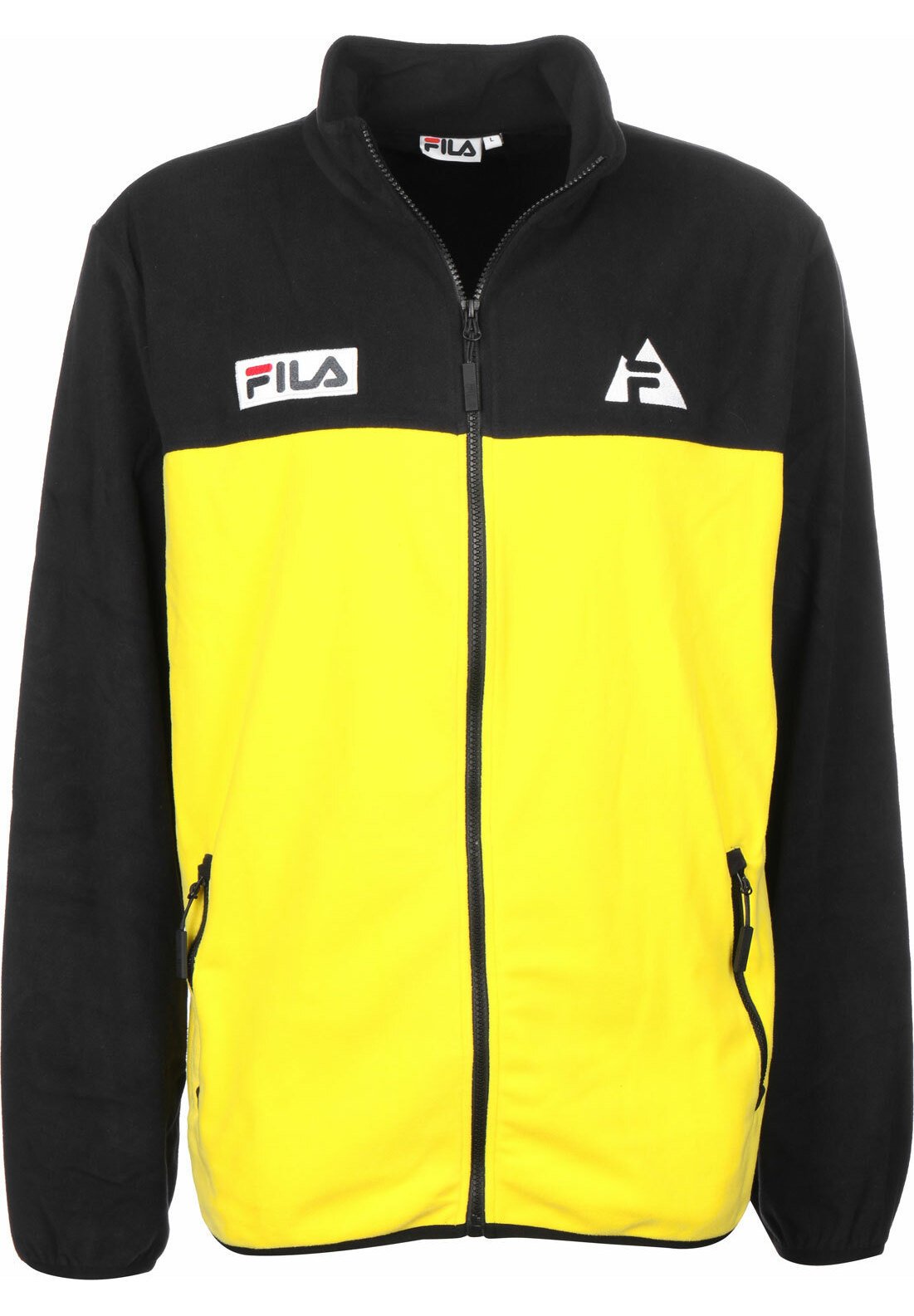 pull fila jaune et noir