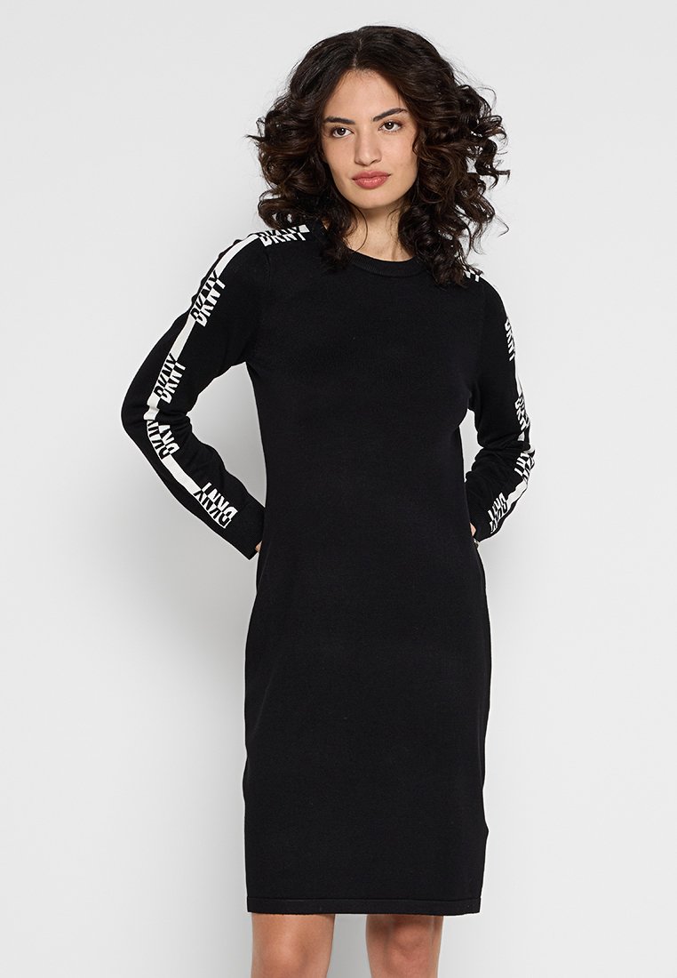 DKNY Gebreide jurk zwart