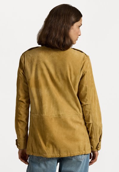 Polo Ralph Lauren LAMBSKIN SUEDE SURPLUS JACKET - Usnjena jakna - pecan